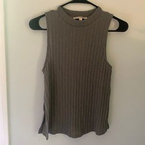 small olive green knit mock turtleneck